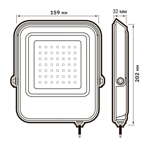 Прожектор светодиодный PFL-V 50Вт 6500К IP65 ДО JazzWay 5039735 - фото 8