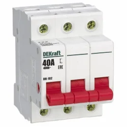 Выключатель-разъединитель 3п 40А ВН-102 DEKraft 17026DEK