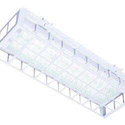 Накладной светодиодный светильник для спортзалов с защитной решеткой 40 Вт IP65 650х250х95 мм 6000К Призма