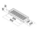 Накладной светодиодный светильник для спортзалов с защитной решеткой 40 Вт IP65 650х250х95 мм 6000К Призма - фото 2