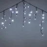 Гирлянда Бахрома 3,1 x 0,5 м Белая 24В, 120 LED, Провод Черный Каучук, IP65. Фото 4.