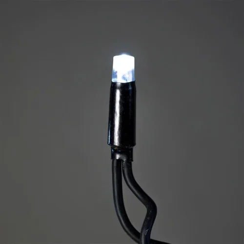 Гирлянда Бахрома 3,1 x 0,5 м Белая 24В, 120 LED, Провод Черный Каучук, IP65. Фото 5.