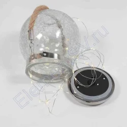 Светильник декоративный горшочек на солнечных батареях, white, GOR1