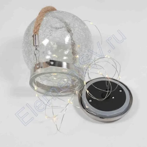 Светильник декоративный горшочек на солнечных батареях, white, GOR1 - фото 3.