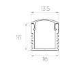 Профиль накладной алюминиевый LC-LP-1616-2 Anod - фото 3