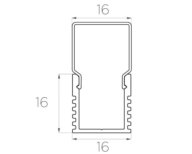 Профиль накладной алюминиевый LC-LP-1616-2 Anod - фото 4