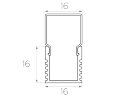 Профиль накладной алюминиевый LC-LP-1616-2 Anod - фото 4