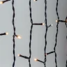 Гирлянда Занавес 1 x 9 м Экстра Тепло-Белый 220В, 900 LED, Провод Черный ПВХ, IP54. Фото 3.