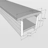 Cиликоновая оболочка встраиваемая T1616KB S43 (16*16mm, pcb 10mm) - фото I