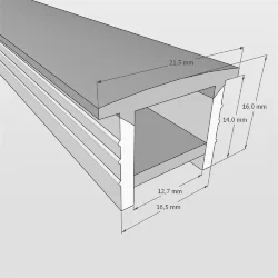 Cиликоновая оболочка встраиваемая T1616KB S43 (16*16mm, pcb 10mm)