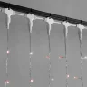 Гирлянда Занавес 2 x 2 м Красный с Мерцанием 220В, 400 LED, Провод Прозрачный ПВХ, IP54. Фото 2.