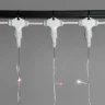 Гирлянда Занавес 2 x 2 м Красный с Мерцанием 220В, 400 LED, Провод Прозрачный ПВХ, IP54. Фото 3.