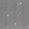 Гирлянда Занавес 2 x 2 м Красный с Мерцанием 220В, 400 LED, Провод Прозрачный ПВХ, IP54. Фото 4.