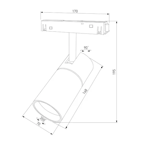 Slim Magnetic Умный трековый светильник 20W 2700-6500K Dim R03 (черный) 85197/01 - фото 10