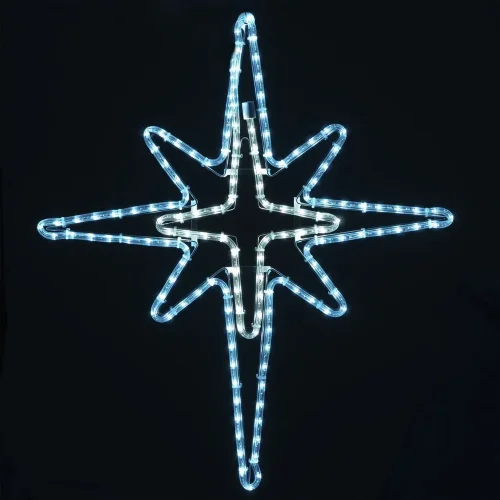 Светодиодная Фигура &#171;Полярная Звезда&#187; 70 x 60 см Небесно-Голубая, IP65. Фото 3.