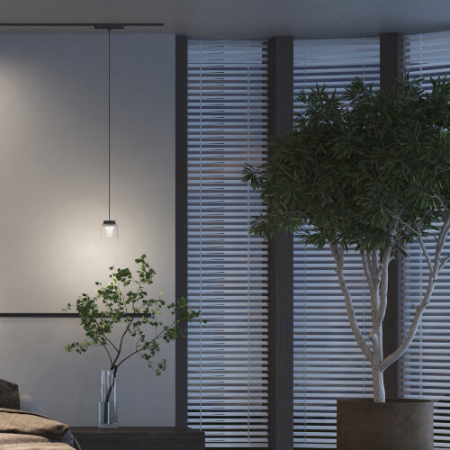 DK5377-BK Светильник для трека Air, серия Hang 2700-6500 со светодиодом, ?90*86mm, 48V DC, 4W, RA?95, 120°, 2700-6500K, IP20, черный, алюминий, стекло, акрил. Фото 4