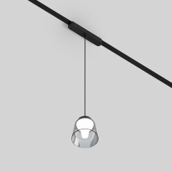 Светильник для трека Air, серия Hang 2700-6500 со светодиодом, ?90*86mm, 48V DC, 4W, RA?95, 120°, 2700-6500K, IP20, черный, алюминий, стекло, акрил, Denkirs DK5377-BK