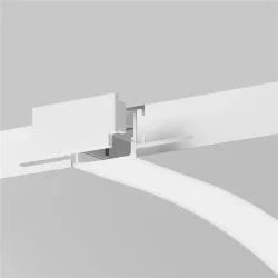 Алюминиевый профиль встраиваемый с вертикальным изгибом ALM-6214TB-S-2M (Серебро)