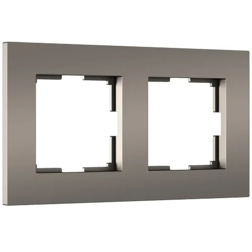 Рамка из поликарбоната на 2 поста Slab бронза софт W0022963 - фото