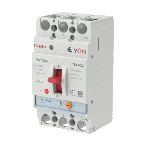Выключатель автоматический MGS125 3P 20-25A 25kA YON MGS125M-3TAMF0025 - фото