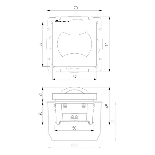 Встраиваемая LED подсветка МУН (шампань) W1154511 - фото 5
