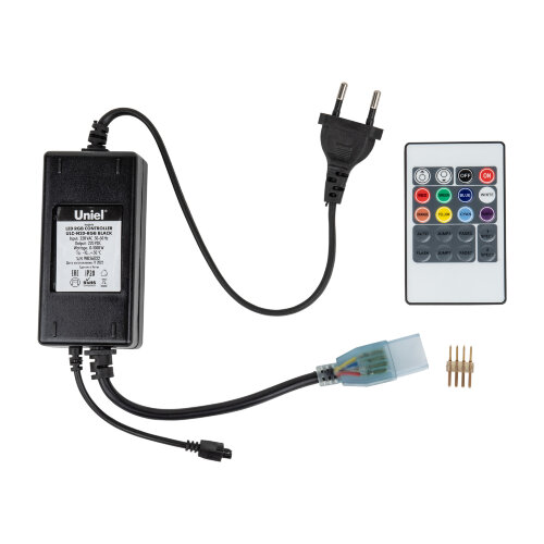 ULC-N20-RGB BLACK Контроллер с пультом ДУ для управления светодиодными многоцветными RGB лентами ULS-5050 сетевого напряжения 220В. - фото 3