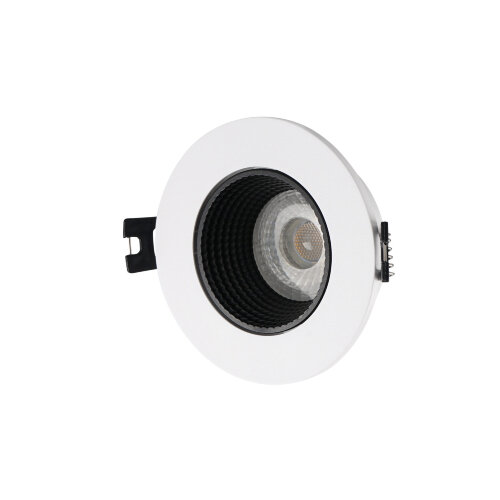 DK3061-WH+BK Встраиваемый светильник, IP 20, 10 Вт, GU5.3, LED, белый/черный, пластик.