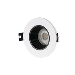 Встраиваемый светильник, IP 20, 10 Вт, GU5.3, LED, белый/черный, пластик, Denkirs DK3061-WH+BK