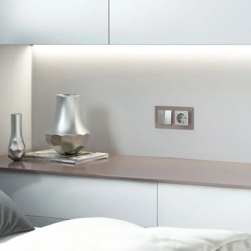 Розетка с заземлением (Hammaer серебряный) W1271006 - фото 6