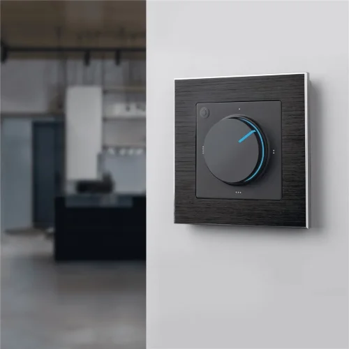 Рамка из металла на 1 пост Аluminium черный алюминий W0011708 - фото 5