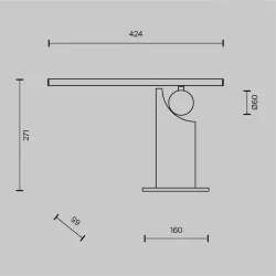 Настольный светильник Monumento 3000К 9Вт (Латунь)
