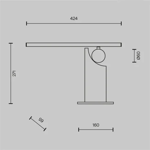 Настольный светильник Монументо / Monumento 3000К 9Вт (Латунь) MOD467TL-L9BS3K - фото 3