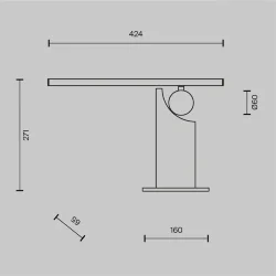 Настольный светильник Монументо / Monumento 3000К 9Вт (Латунь) MOD467TL-L9BS3K
