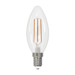 LED-C35-6W-4000K-E14-CL-DIM-SLF Лампа светодиодная, диммируемая, Форма свеча, прозрачная, Белый свет 4000K