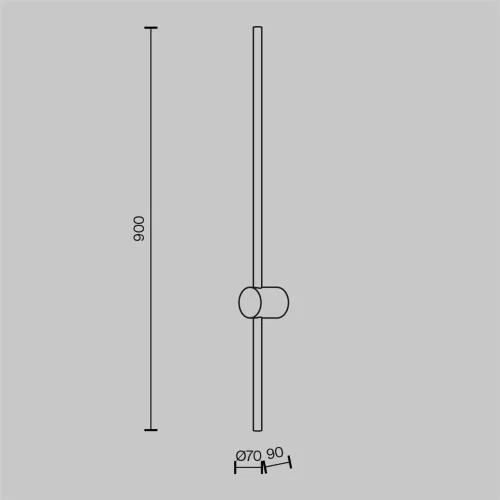 Настенный светильник (бра) Light stick 3000К 10Вт (Черный) - фото 2