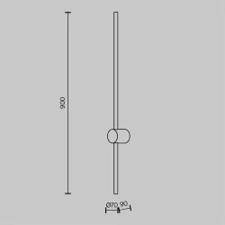 Настенный светильник (бра) Light stick 3000К 10Вт (Черный)