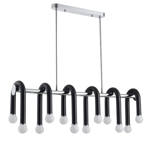 Люстра на штанге «LUMION» 5699/12C, серия: CASPIAN (крепление на планке). Фото 1.