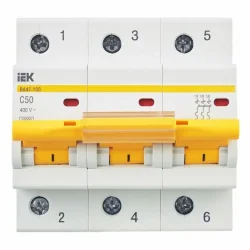 Выключатель автоматический модульный 3п C 50А 10кА ВА47-100 KARAT IEK MVA40-3-050-C
