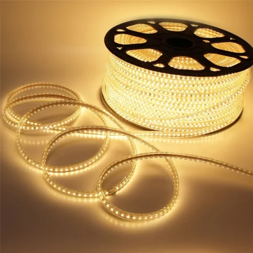 Светодиодная лента 220V 2835 120Led Warm White, 220F, IP68 - фото I