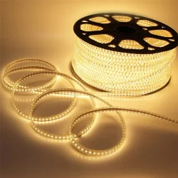 Светодиодная лента 220V 2835 120Led Warm White, 220F, IP68