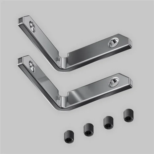 Комплект уголков вертикальных (2соединителя + 4 винта) для профиля (Серебро) - фото 2