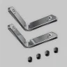 Комплект уголков вертикальных (2соединителя + 4 винта) для профиля (Серебро) - фото 2