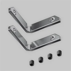 Комплект уголков вертикальных (2соединителя + 4 винта) для профиля (Серебро)