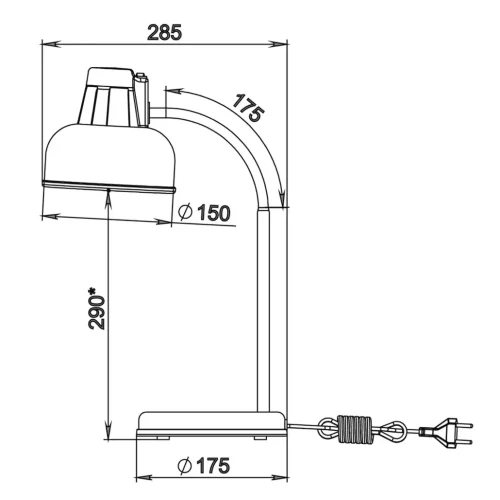 Светильник настольный 1xE27 | Белый на подставке | Бета Ш ННБ37-60-162 | - ТРАНСВИТ. Фото 3