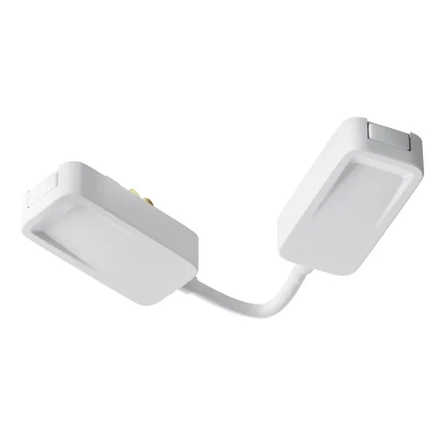 Коннектор питания угловой встраиваемый 6см Radity белый (Белый) - фото