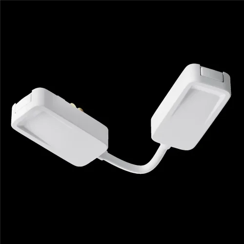 Коннектор питания угловой встраиваемый 6см Radity белый (Белый) - фото 3