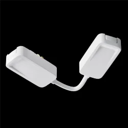 Коннектор питания угловой встраиваемый 6см Radity белый (Белый)