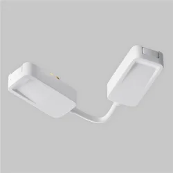 Коннектор питания угловой встраиваемый 6см Radity белый (Белый) TRA084CPC-W-12