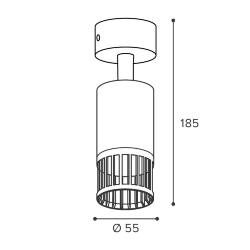 Светильник WOLTA WSL-GU10/19W-1 под лампу GU10 Белый PORTA