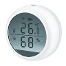 USN-A502 TS-WF WHITE Умный датчик температуры и влажности Wi-Fi, с экраном, на батарейках AAAx2 н-к адаптер 5V н-к, Звуковое+PUSH оповещение, Накладной, Белый, Приложение UnielSmart, TM Uniel - фото 1